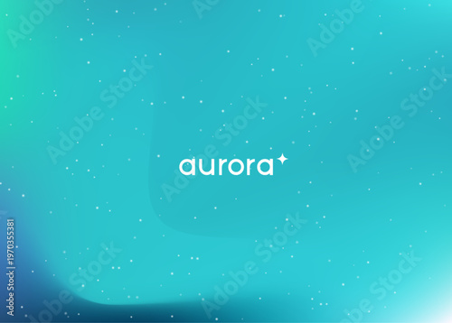 Aurora Light Gradient. Borealis Gradient Blur. Northern Aurora Light. Green, Blue And Purple Abstract Sky. Trendy Arctic Web With Cosmic Element. Holographic Effect On Dark Background.