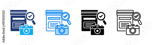 Evidence Collection icon sheet multiple style collection