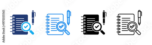 Investigation Notes icon sheet multiple style collection