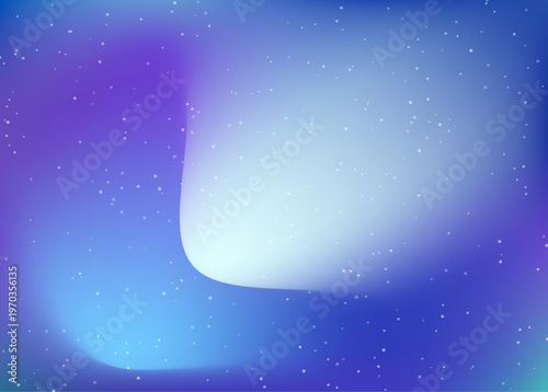 Aurora Light Gradient. Borealis Gradient Blur. Green, Blue And Purple Abstract Sky. Northern Aurora Light. Iridescent Aura Over Arctic Fog And Stars. Space Texture With Digital Hologram Effect.