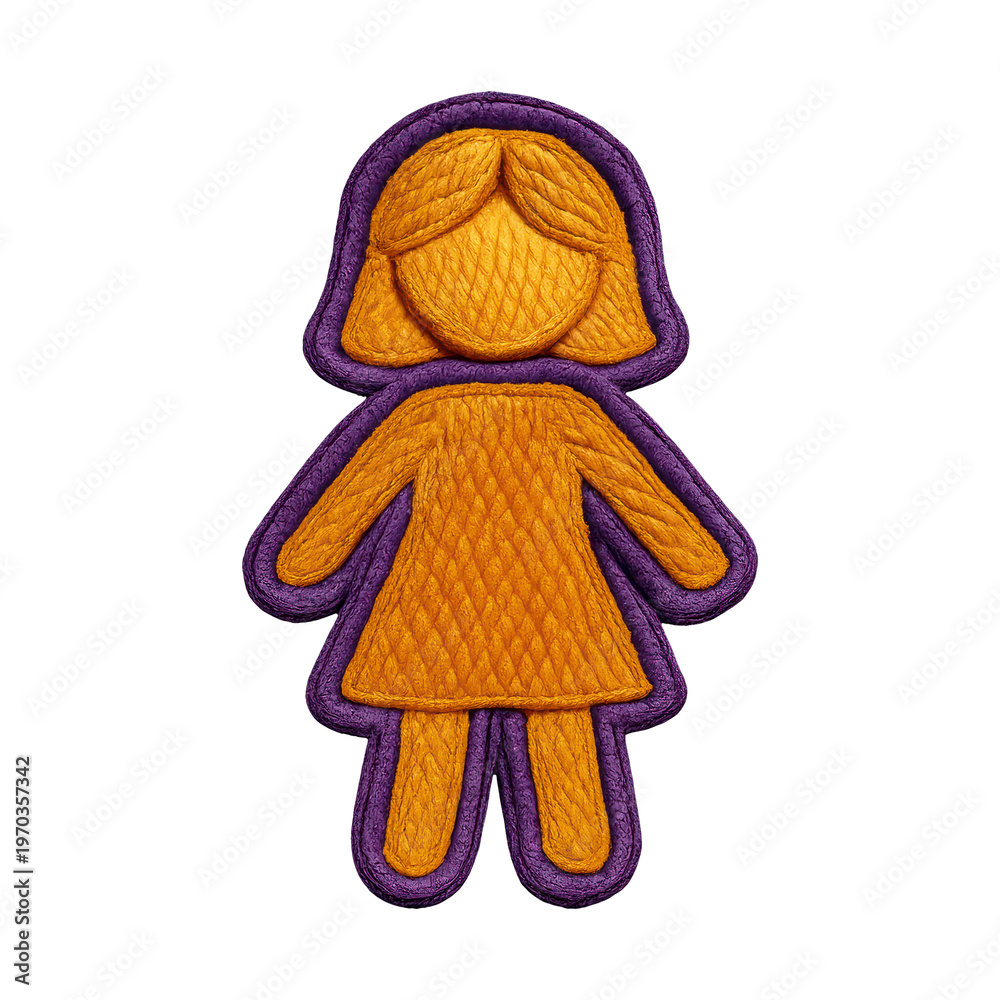 Obraz premium PNG Colorful embroidered female patch