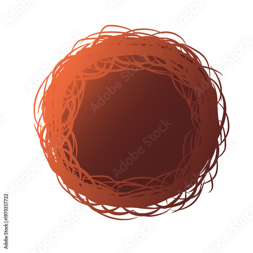Brown bird nest vector illustration