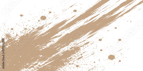 An abstract grunge paper texture with aged brown paint splashes and a vintage concrete surface pattern inspired by nature and sea water