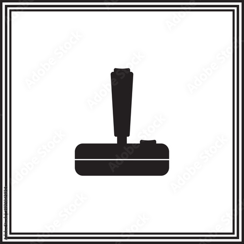 Retro Joystick Controller Silhouette Minimalist Gaming Icon Illustration