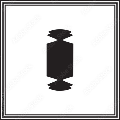 Wrapped Candy Silhouette Minimalist Sweet Treat Illustration