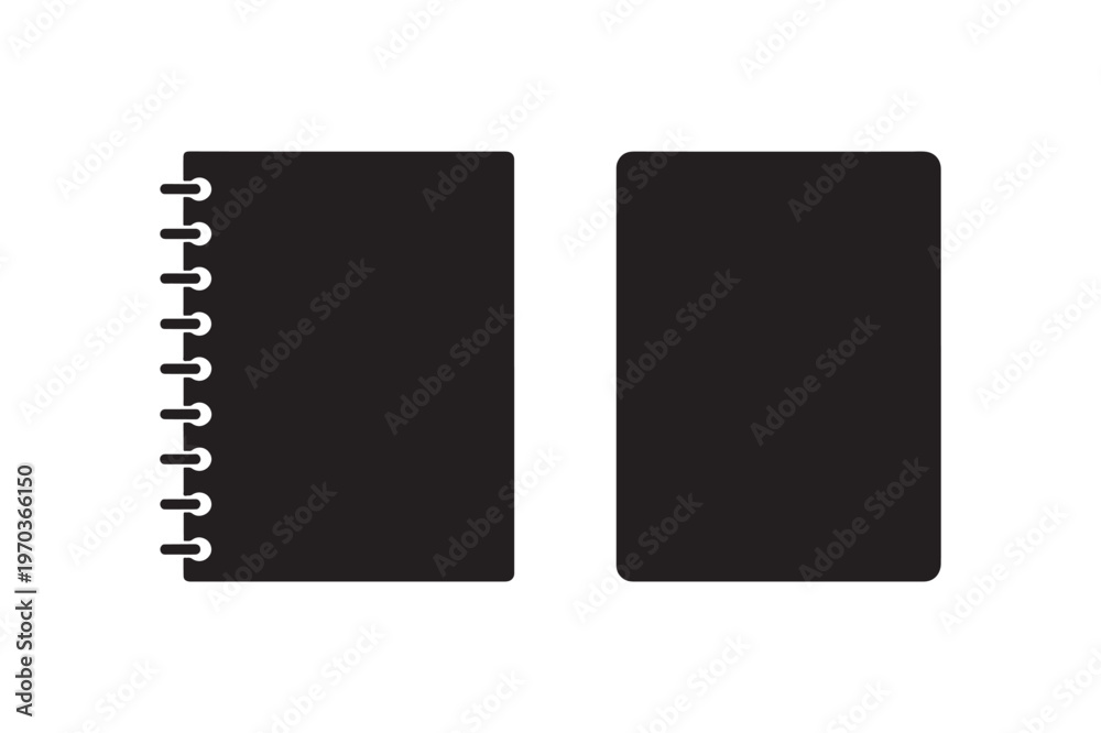 Fototapeta premium Notebook silhouette writing journal book