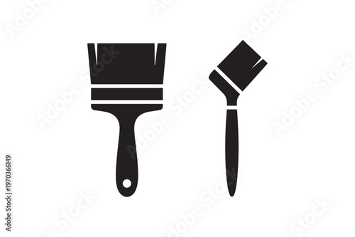 Paint brush silhouette art painting tool