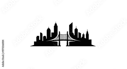 A stylized black leaf design element.