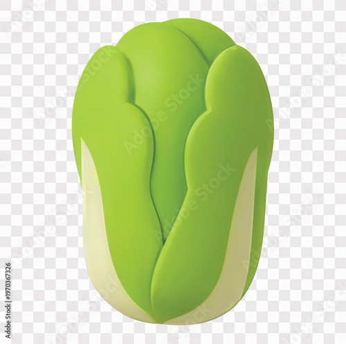 Vegetable Vector Icon | 3D icon set| Napa Cabbage
