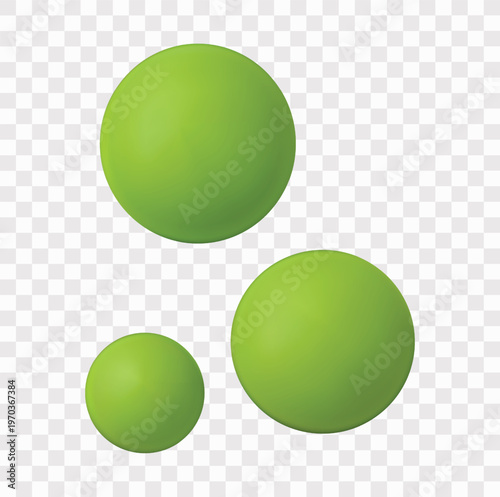 Vegetable Vector Icon | 3D icon set| Green Peas
