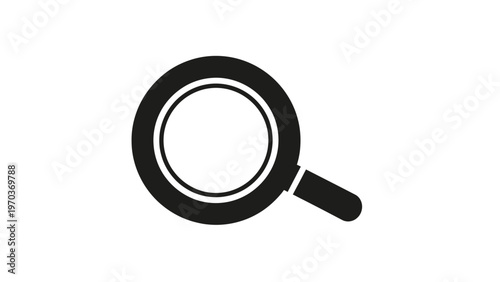 Simple black magnifying glass icon on a white background (1)