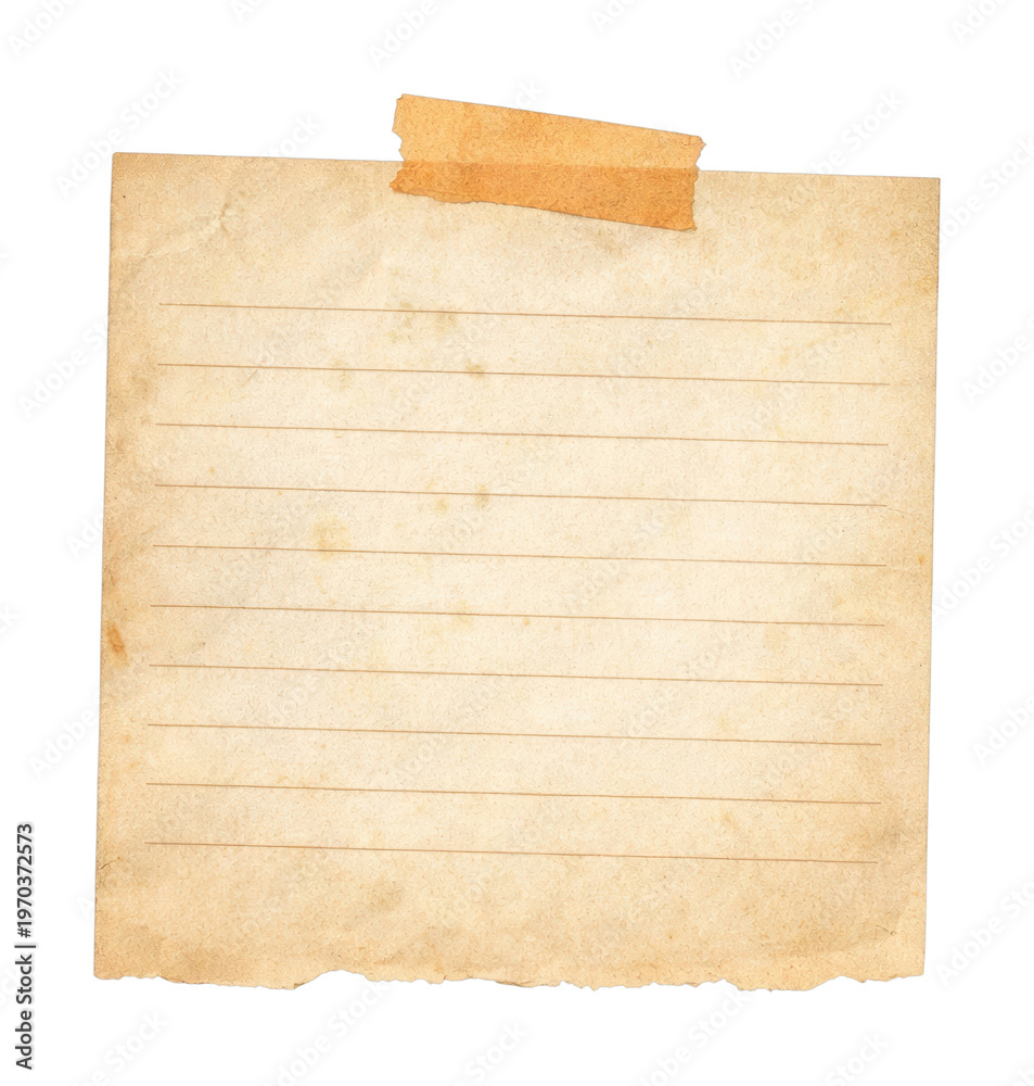 Fototapeta premium PNG Vintage lined paper note.