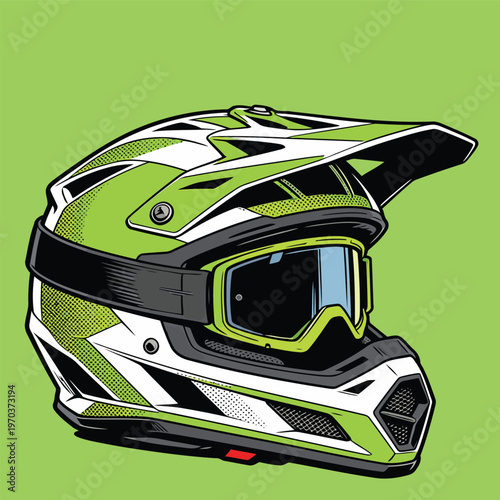 motocross helmet vector image
