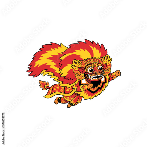 Vibrant Lion Dance Performance Costume Head.