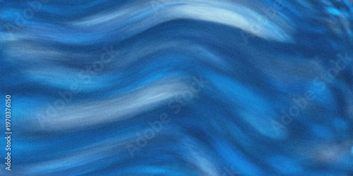 Schilderij op canvas A blue abstract painting with white swirls