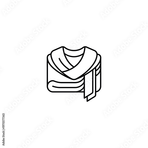 Rolled up towel on surface.