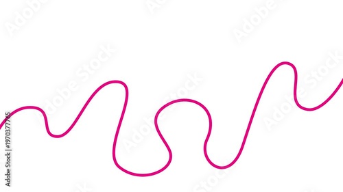 Wallpaper Mural Animated magenta tape appear and disappear. Decorative pink line with smooth. Looped video. Linear vector illustration isolated on white background.
 Torontodigital.ca