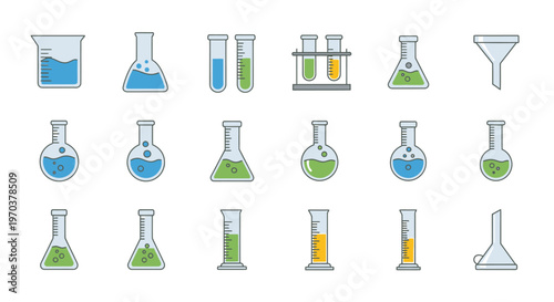 Laboratory Equipment Beakers and Flasks.