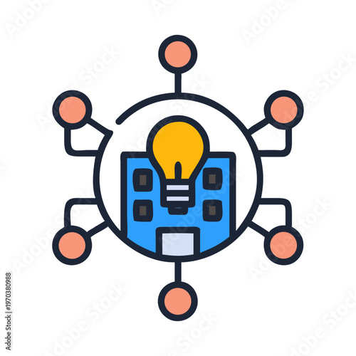 Innovative network connecting business solutions for a comprehensive technological approach to problem-solving