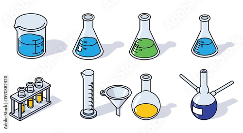 Laboratory equipment and science tools.