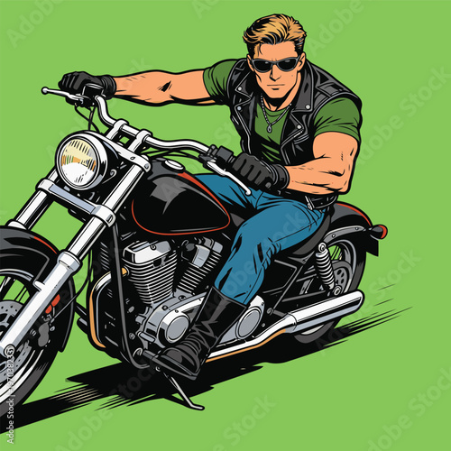 image of a biker riding a motorbike