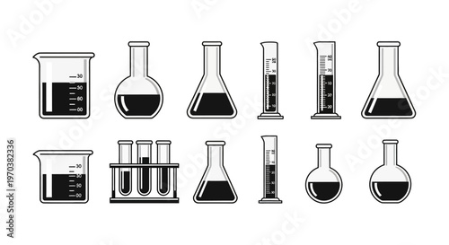 Laboratory glassware chemistry lab equipment.