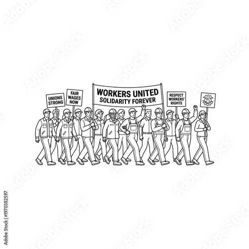 People protesting in unity together.