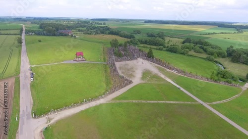 Wallpaper Mural Aerial view of Hill of Crosses, Lithuania Torontodigital.ca