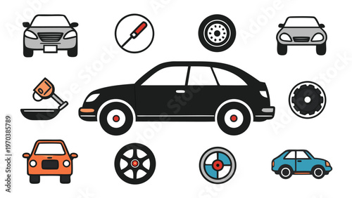 Cartoon businessman standing on an upward trending growth arrow, symbolizing business success and progress