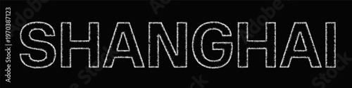Sketch Shanghai text design element