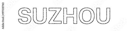Sketch Suzhou text design element