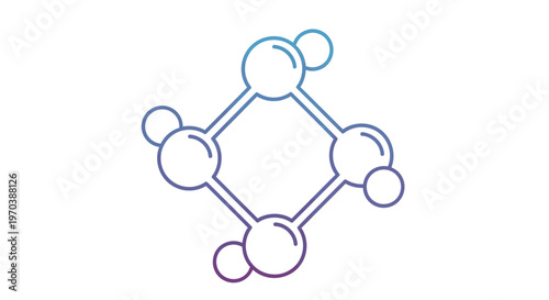 Molecular structure of benzene molecule.