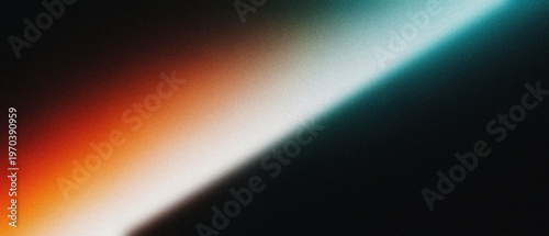 Foto Abstract Light Leak Gradient with Orange and Teal Hues Grainy Texture Background