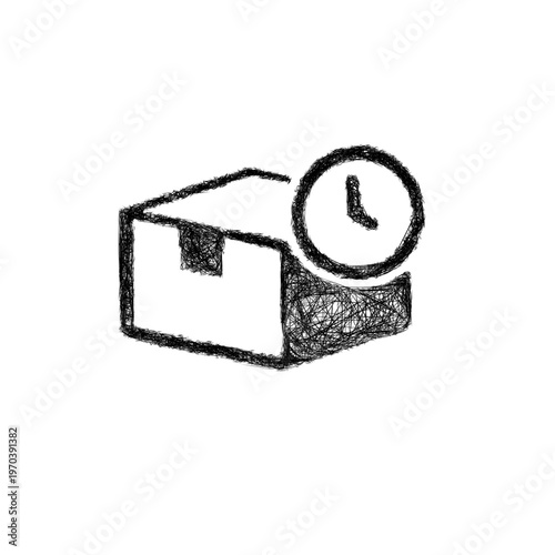 Sketch delivery delayed icon design
