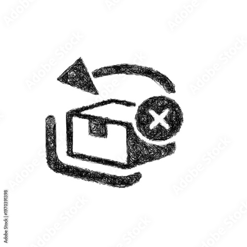 Sketch return rejected icon design