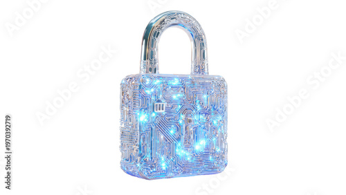 Digital security padlock concept