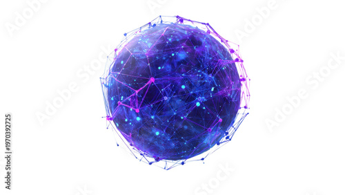 Digital data globe network connection