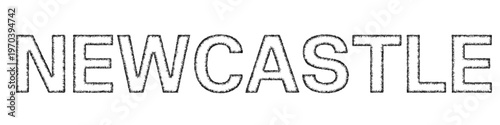 Sketch Newcastle text design element