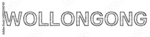 Sketch Wollongong text design element