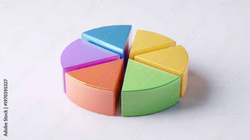 Fototapeta premium Colorful Pie Chart Representation