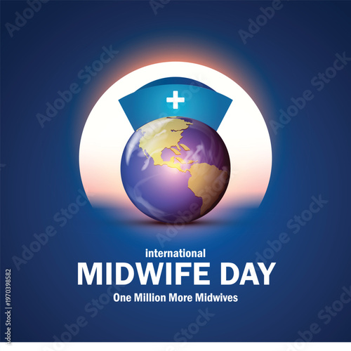 international day of the midwife 2026 concept banner, poster, social media post, postcard, background, backdrop, greetings card, web banner, cover design etc. international midwife day.