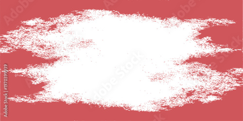Abstract white paint splash on dusty rose background, grungy ink brush stroke texture for graphic design and copy space