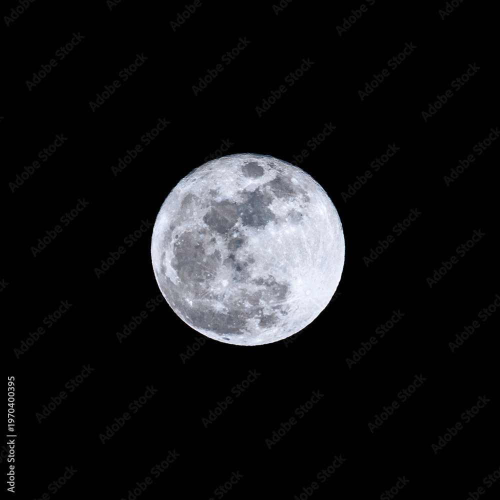 Fototapeta premium full moon on black background