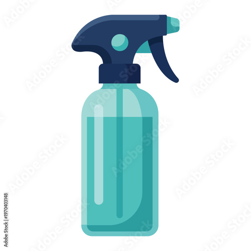 Spray Bottle Illustration: A clean, minimalist illustration of a spray bottle, the perfect visual for cleaning or hygiene products.