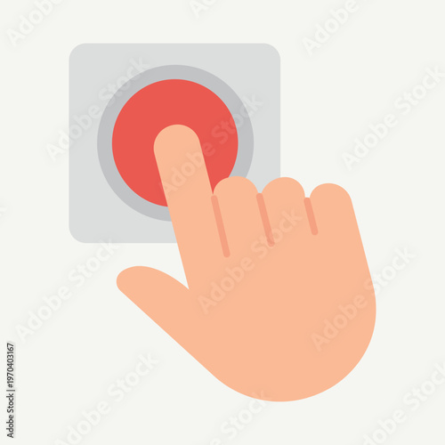 Press the Button: A hand presses a red button, symbolizing action, decision, or activation. This image encapsulates the essence of control, initiation, and the simple act of making a choice.