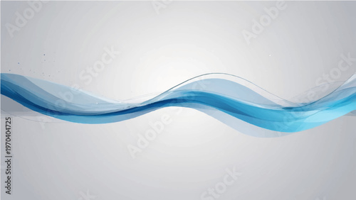 Abstract flowing blue waves dance gracefully against a pristine backdrop, creating a sense of movement and tranquility.