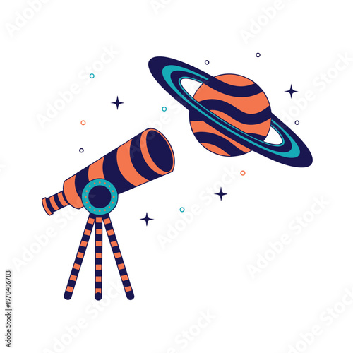 Space Planet and Telescope