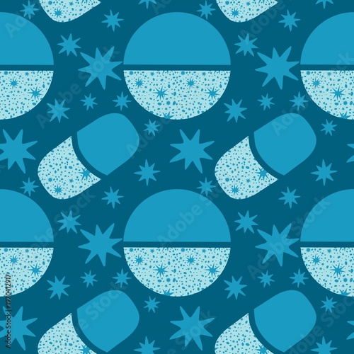 Medicine seamless pills pattern for wrapping paper and doctor clothes and packaging and medical accessories