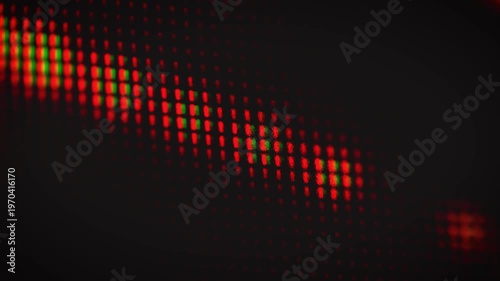 Red Pixel Glow Abstract Background Digital Pattern Light Technology Motion Loop 4K
