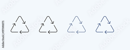 Green Recycling Multiple Icon Illustration Vector
